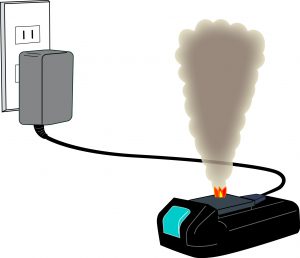 「バッテリーから煙」のイメージ画像